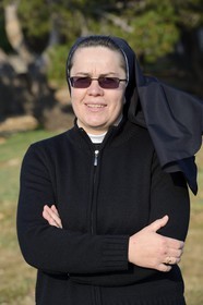 Croatia, Dalmatia, Dalmatian Coast, Ugljan Island, Franciscan St. Jerome Convent of the Congregation of the Sisters of Mercy, sister Theresija