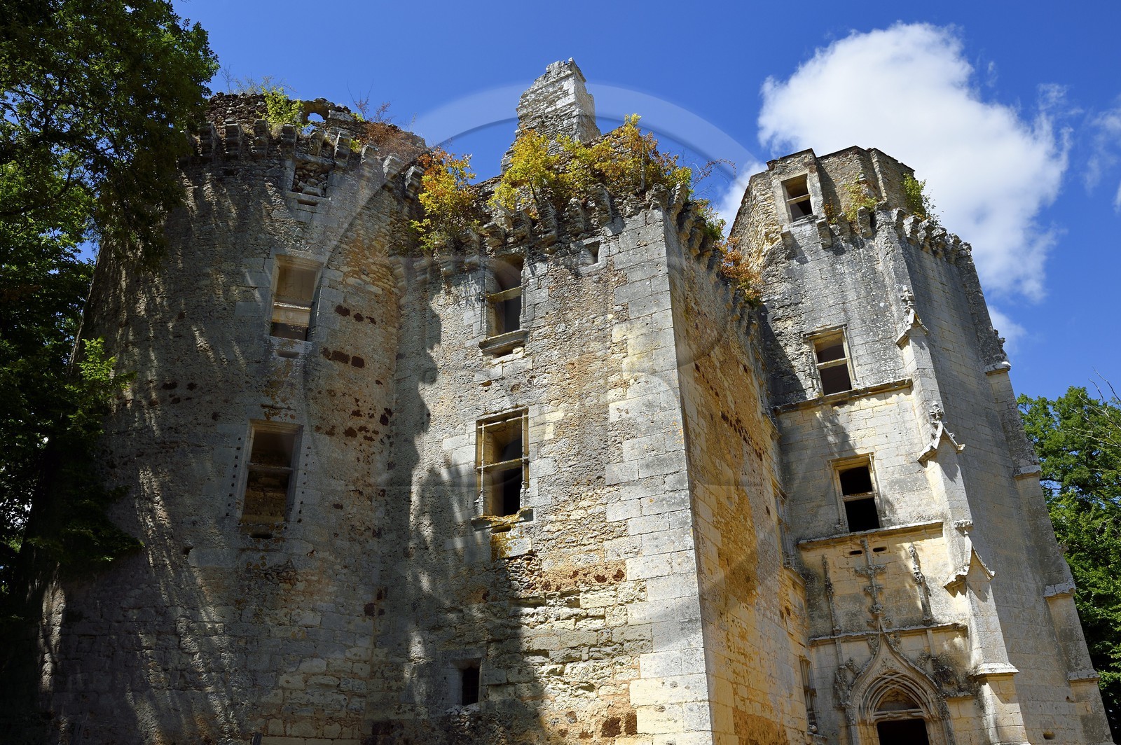 France, Dordogne (24), Rouffignac-Saint-Cernin-de-Reilhac, chateau de l'Herm