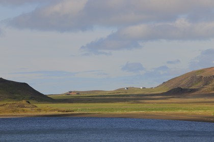Iceland, Reykjavik region, Krisuvik Valley, Kleifarvatn Lake
