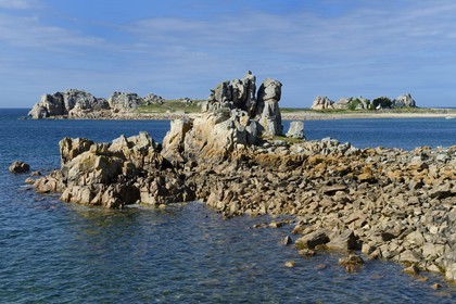 France, Cotes-d'Armor, Cote d'Ajoncs, Plougrescant, Pors Scaff cove