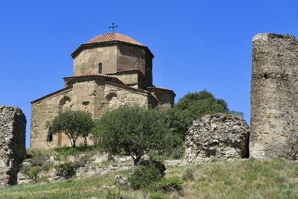 Géorgie, Mtskheta Mtianeti region, Mtskheta, monastère de Djvari (Jvari) ou monastère de la Croix, classé Patrimoine Mondial de l'UNESCO