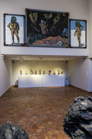 France, Paris (75), Musée Maillol, exposition Markus-Maillol de l'artiste allemand Markus Lüpertz en dialogue avec l'oeuvre d'Aristide Maillol