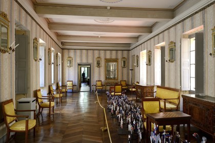 France, Corse du Sud, Ajaccio, Bonaparte House Museum in the house where Napoleon Bonaparte was born, large reception room
