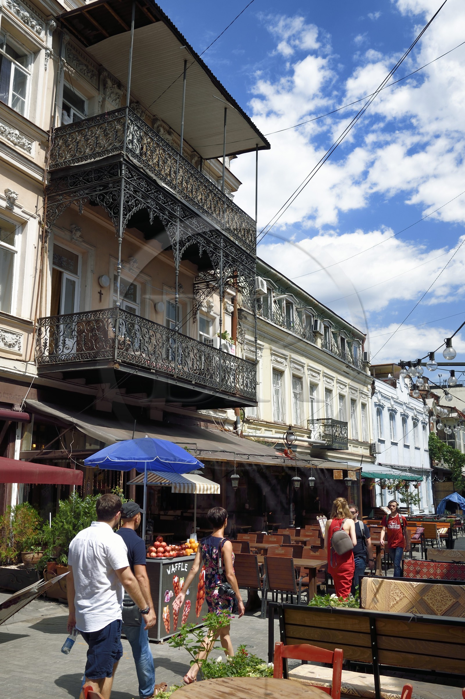 Georgia, Tbilisi, Old City, restaurant in Erekle II street