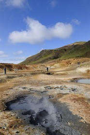 Iceland, Reykjavik region, Krisuvik Valley, solfatares and fumaroles of Seltun geothermical area