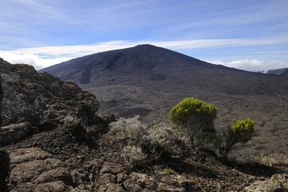 France, Reunion island (French overseas department), Piton de la Fournaise volcano, listed as World Heritage by UNESCO, the Dolomieu crater inside the Enclos