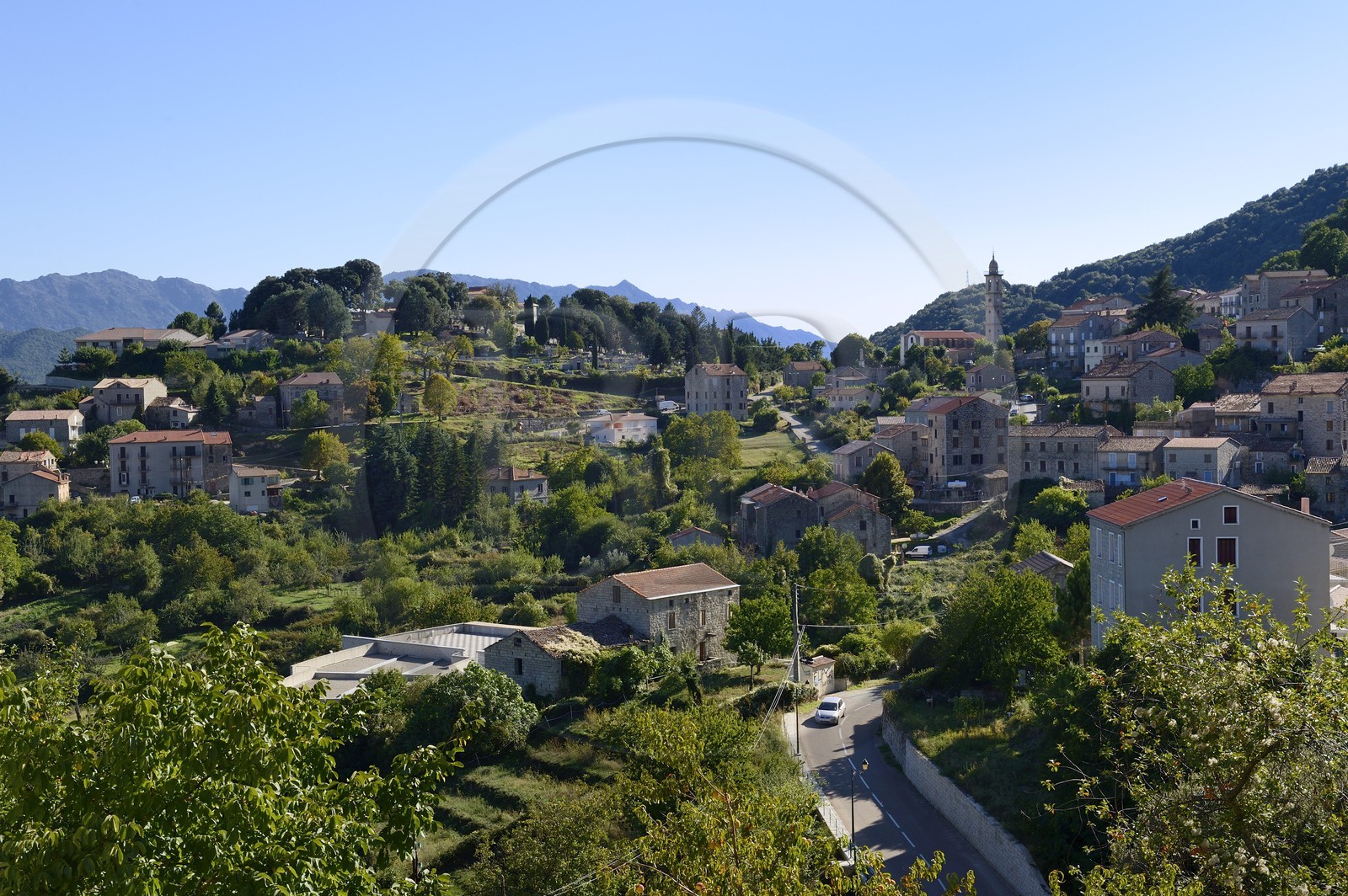 France, Corse-du-Sud (2A), Alta Rocca, village de Levie France, Corse-du-Sud (2A), Alta Rocca, village de Levie