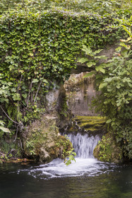 France, Gard, Uzès, one of the sources of the Eure supplying the aqueduct of more than 52 km in length which brought water from Uzès to Nimes