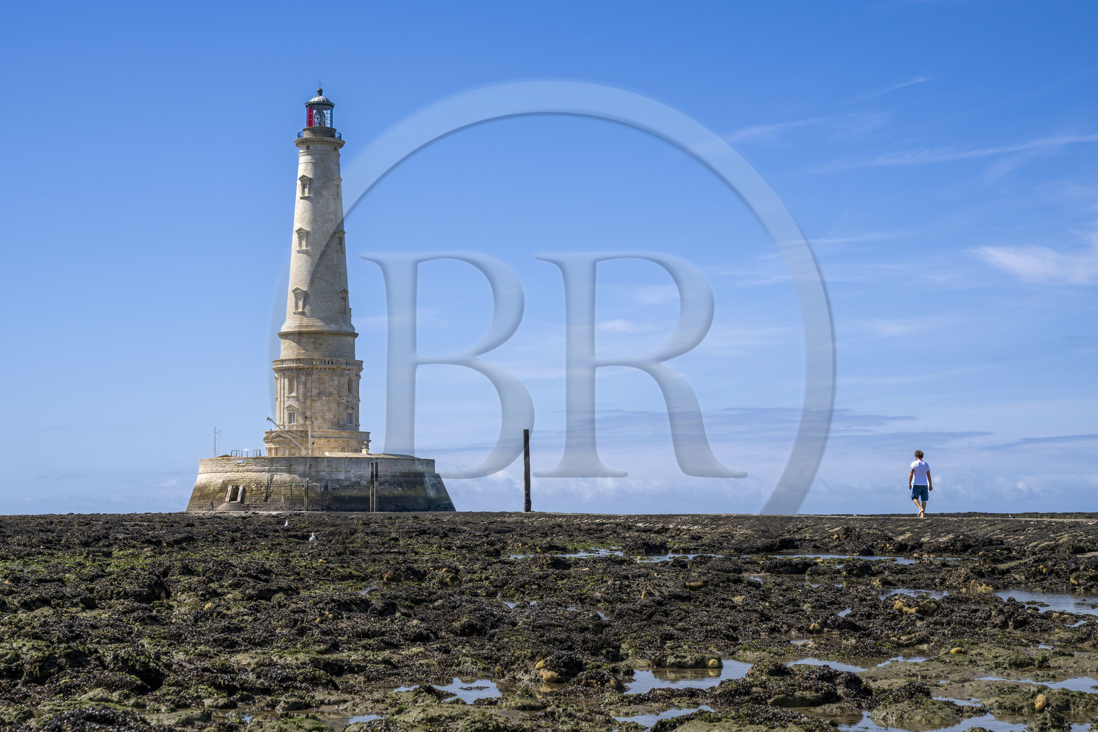 France, Gironde (33), le Verdon-sur-Mer, phare de Cordouan, classé Patrimoine Mondial de l'UNESCO, et son gardien Benoit Jenouvrier