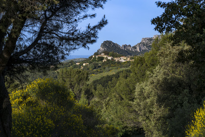 France, Vaucluse, Dentelles de Montmirail mountains, the village of Suzette