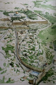 Israel, Jerusalem, holy city, the stepped road build under Herod the Great, path of pilgrims, going from the Temple Mount to the Pool of Siloam