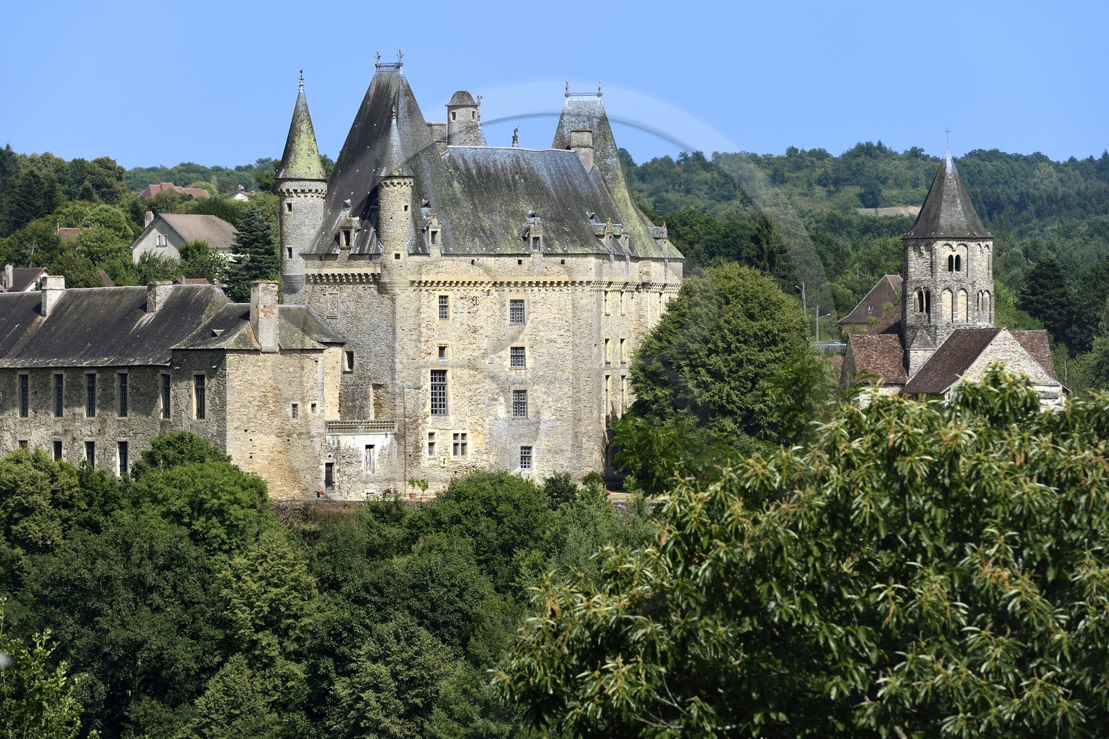 France, Dordogne, Jumilhac-le-Grand, the Jumilhac castle