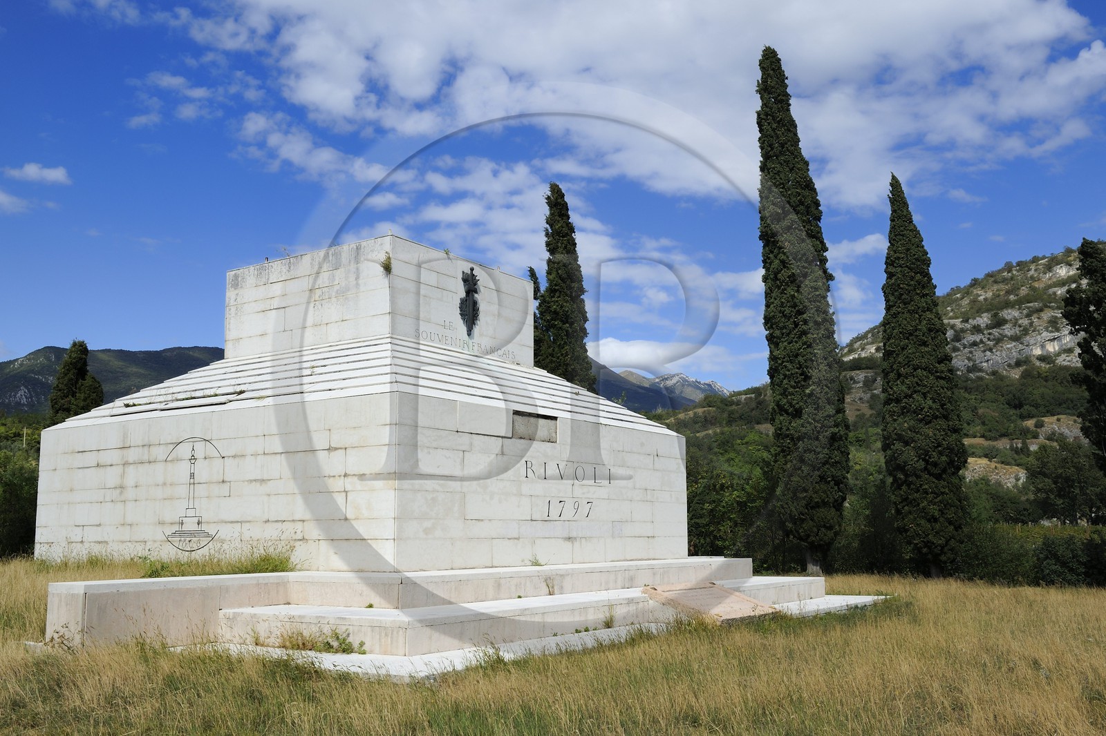 Italy, Verona province, the Battle of Rivoli was held on 14 and 15 January 1797 around Rivoli Veronese and saw the victory of the French forces led by Napoleon Bonaparte against the Austrian army, memorial erected in 1806