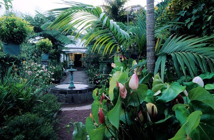 France, île de la Réunion, Cirque de Salazie, Hell-Bourg, labellisé Les Plus Beaux Villages de France, la Maison Folio est une case créole historique et typique
