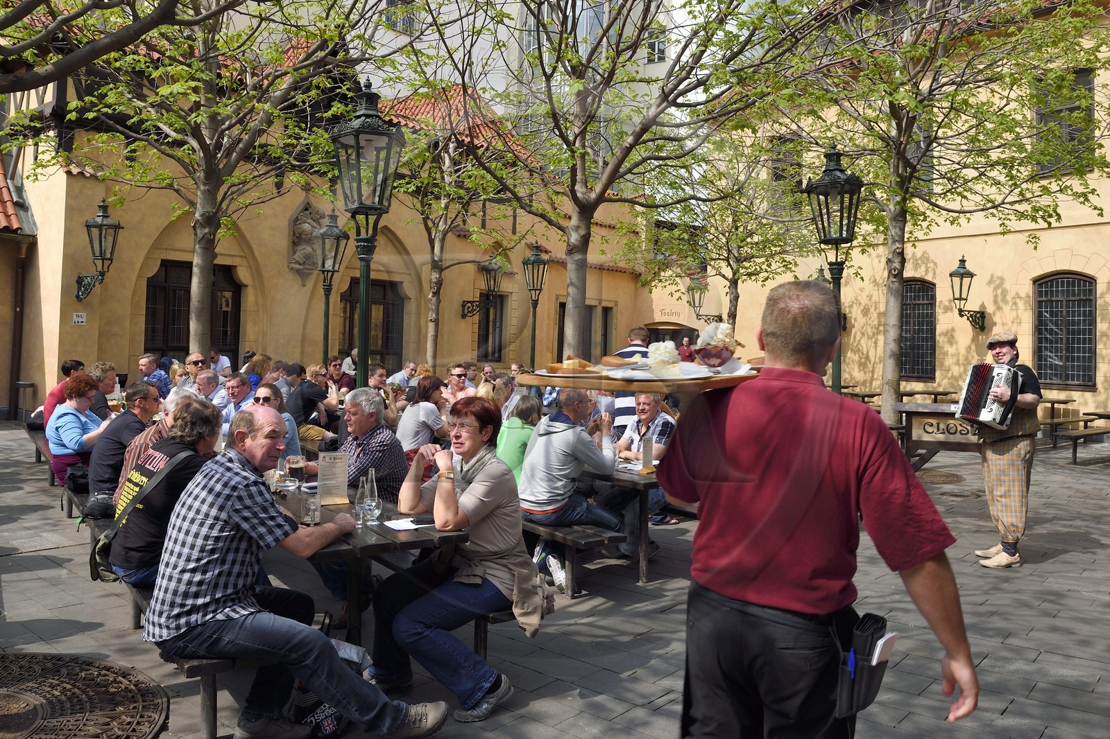 République Tchèque, Prague, Nove Mesto, Brasserie U Fleku, une des plus vieilles brasseries de la capitale