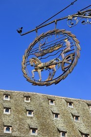 France, Bas Rhin, Strasbourg, old town listed as World Heritage by UNESCO, old customs sign