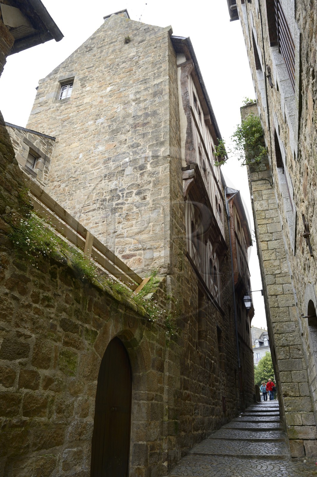France, Cotes-d'Armor, Guingamp, the back of the Pasquiet pastry, half timbered house of the Place du Centre