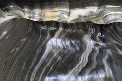 Romania, Transylvania, Cluj region, Turda, former Turda salt mine whose exploitation began in Roman times transformed into a leisure center and health, wall of salt
