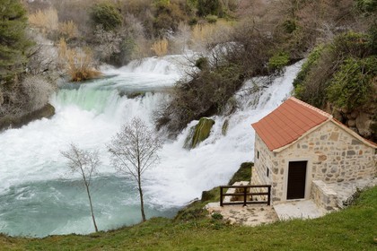 Croatia, Central Dalmatia, Sibenik region, Krka National Park, Krka River Falls