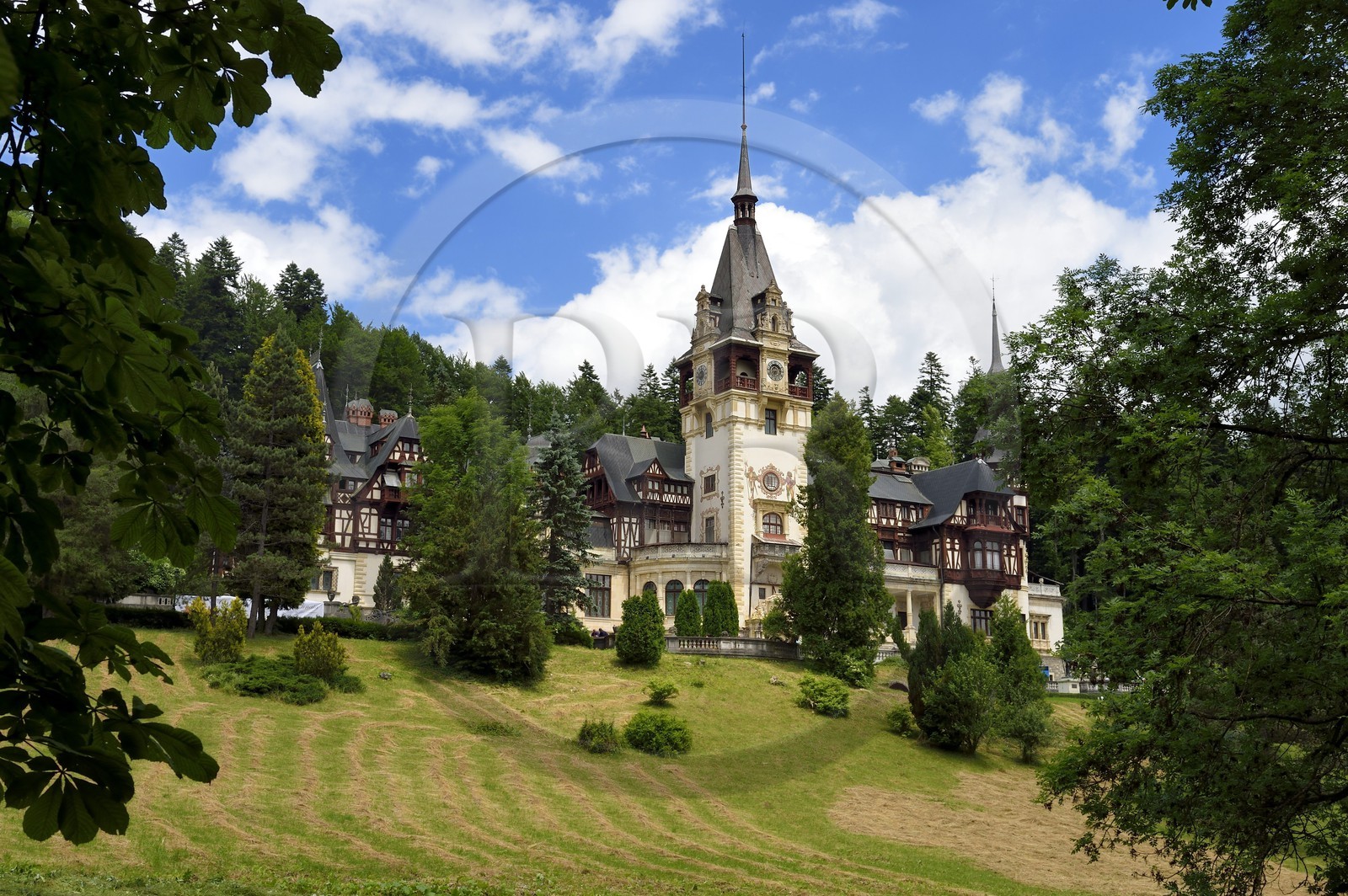 Roumanie, Valachie, Sinaia, château de Peles ancienne résidence royale édifiée de 1875 à 1883 pour le roi Carol Ier de Roumanie