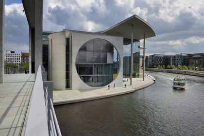 Germany, Berlin, Bundestag, Marie Elisabeth Luders Haus by architect Stephan Braunfels on Spree River banks, buildings in the new parliamentary complex