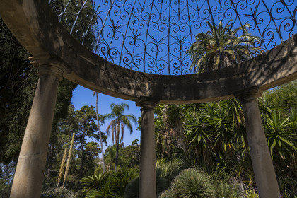 Italy, Liguria, Province of Imperia, Ventimiglia, Hanbury Botanical Garden, the Tempietto pergola