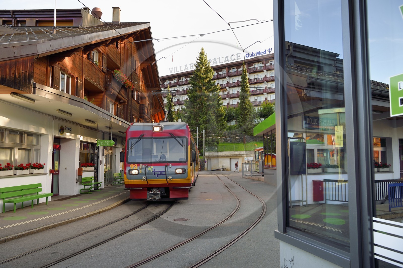 Switzerland, Canton of Vaud, Villars-sur-Ollon train station, train to the Bretaye pass station