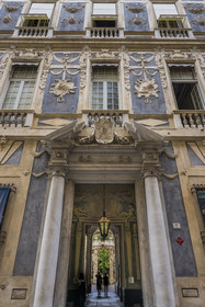 Italie, Ligurie, Gênes, palais des Rolli classés Patrimoine Mondial de l'UNESCO dans la Strada Nuova aujourd’hui via Garibaldi, le Palazzo Podesta également appelé Palazzo Nicolosio Lomellini