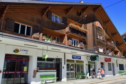 Switzerland, Canton of Vaud, Villars-sur-Ollon, the train station