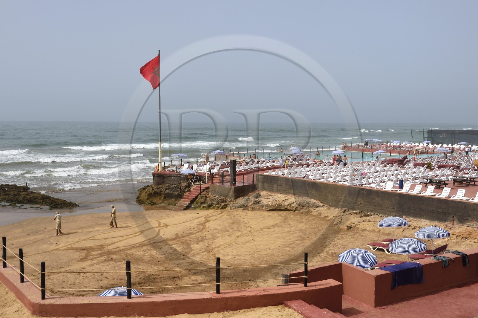 Maroc, Casablanca, plage privée de La Corniche