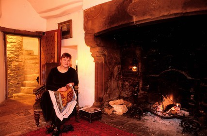 United Kingdom, Scotland, the Borders, Selkirkshire, Aikwood tower, living room from the fortified tower from the 15th century