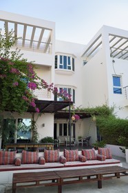 Sultanate of Oman, Muscat, Behliz Boutique, a guesthouse with contemporary architecture with swimming pool in the seaside district of al-Azaibah