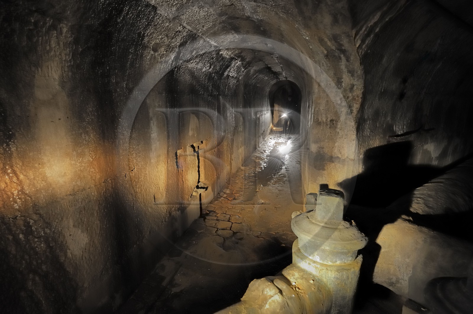 France, Yvelines, Chateau de Versailles, listed as World Heritage by UNESCO, the underground hydraulic system of the fountains
