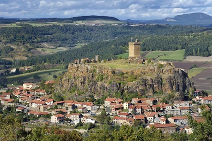 France, Haute-Loire (43), Polignac, Chateau de Polignac, forteresse du XIe siècle sur un plateau basaltique