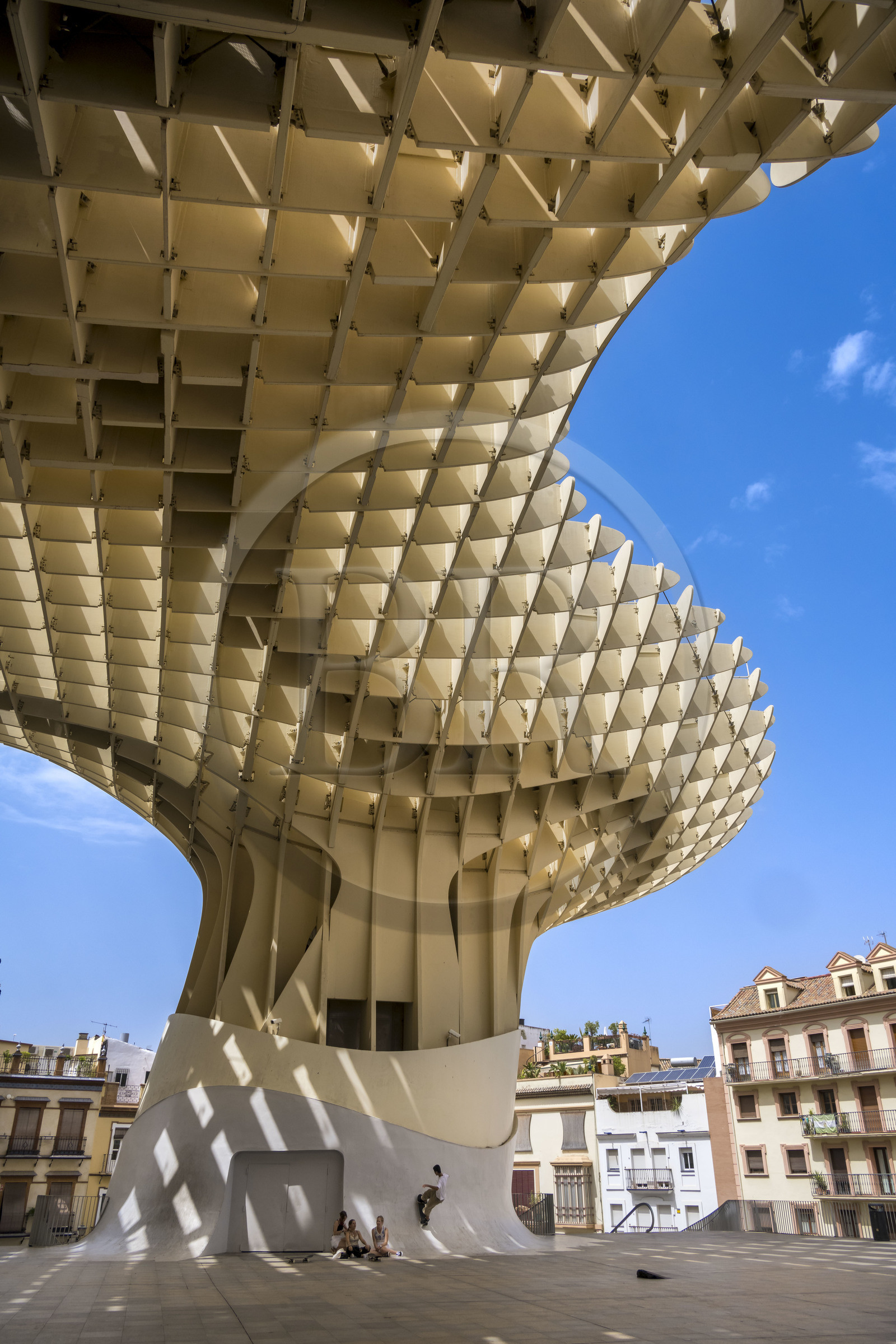 Espagne, Andalousie, Séville, Plaza de la Encarnacion - Plaza Mayor, Metropol Parasol ou Setas de Sevilla (construit en 2011) par l'architecte  Jurgen Mayer-Hermann