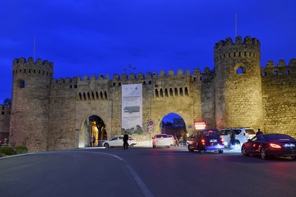 Azerbaijan, Baku, Old City, listed as World heritage by UNESCO, old town main gate also known as Qosa qala qapisi