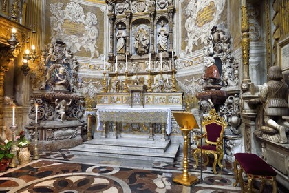 Italie, Sicile, Catane, ville baroque classée au Patrimoine Mondial de l'UNESCO, Piazza del Duomo, duomo di Sant' Agata (cathédrale Ste Agathe), Chapelle du Saint Sacrement