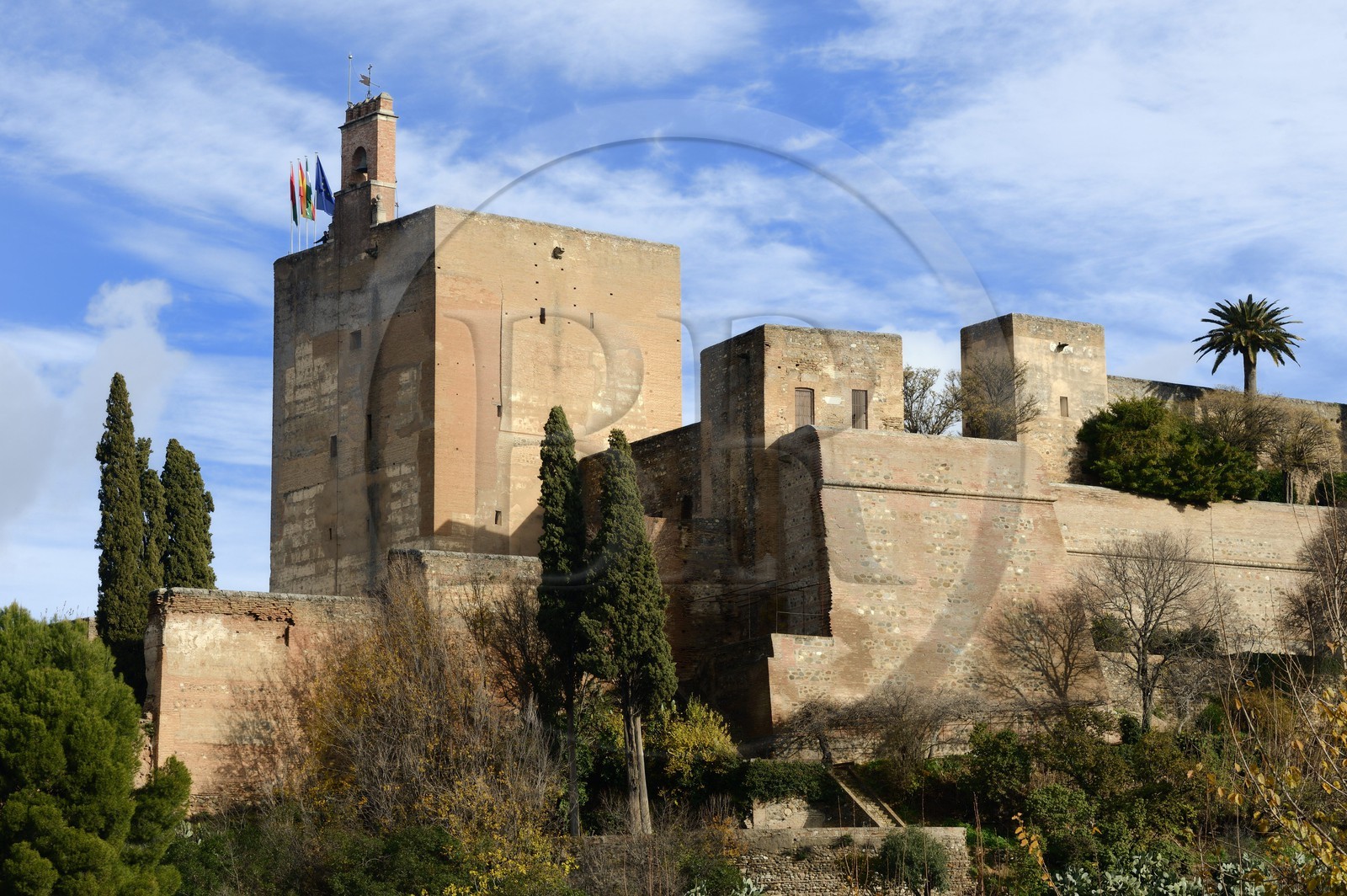 Espagne, Andalousie, Grenade, l'Alhambra, classé Patrimoine Mondial de l'UNESCO, l'Alcazaba