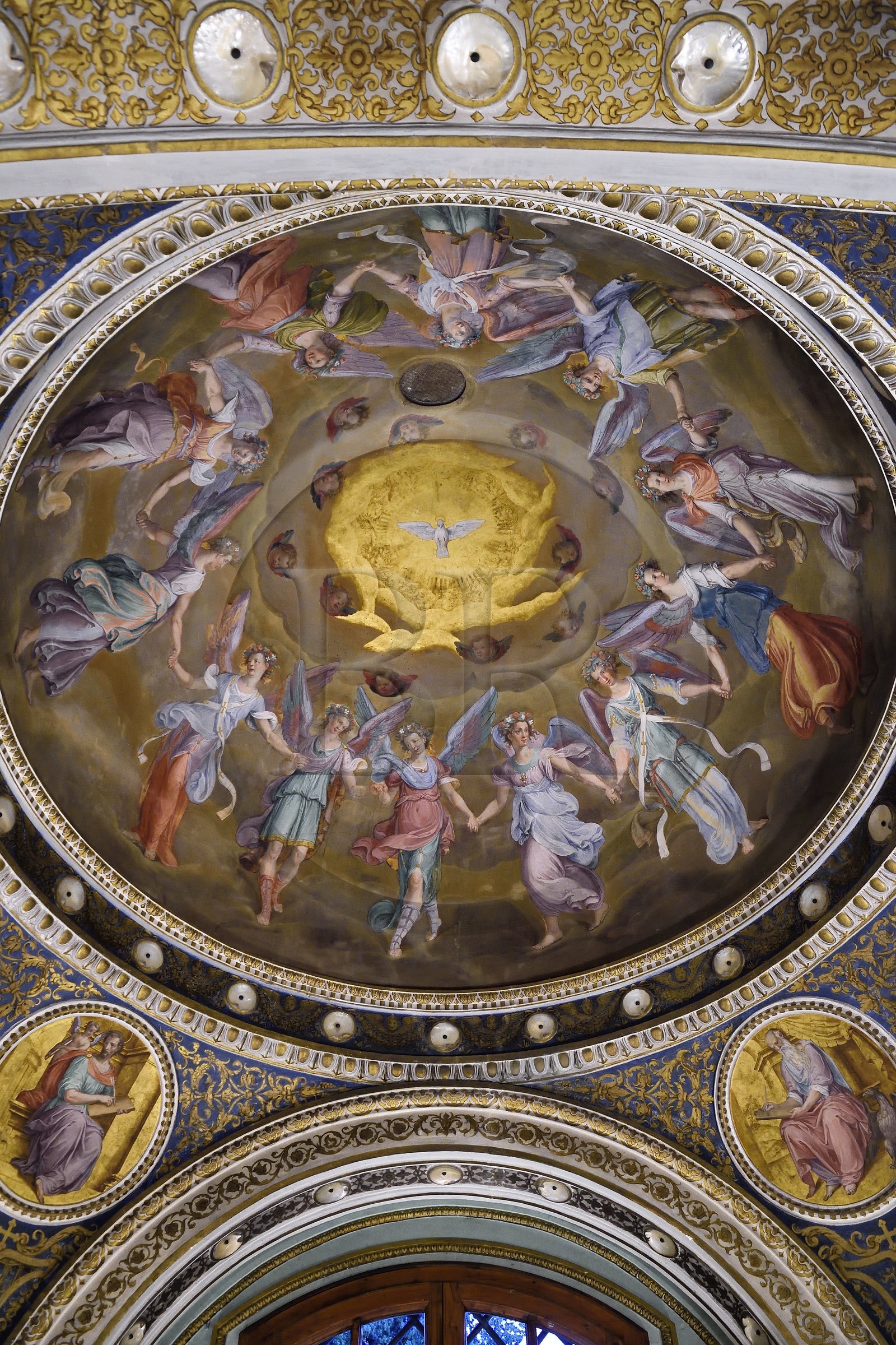 Italie, Toscane, Florence, centre historique classé Patrimoine Mondial de l'UNESCO, Palazzo Della Gherardesca, palace 5 étoiles Four Seasons Hotel Firenze, la chapelle du Cardinal