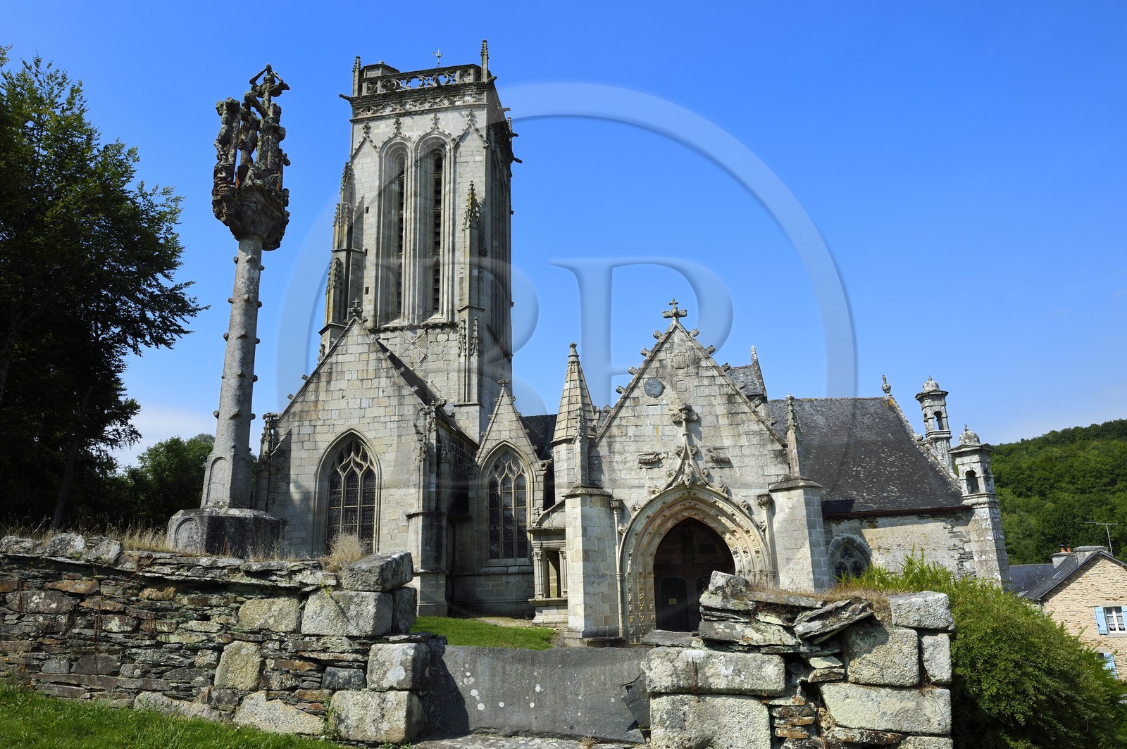 France, Finistère (29), la chapelle de Saint-Herbot de style gothique flamboyant
