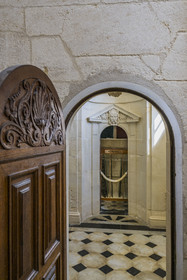 France, Gironde, Verdon sur Mer, lighthouse of Cordouan, listed as World Heritage by UNESCO, the king's apartment (1st floor)