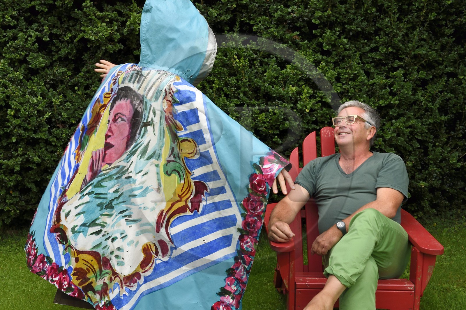 France, Finistère (29), Lannilis, Prat Ar Coum, l'artiste peintre Loic Madec