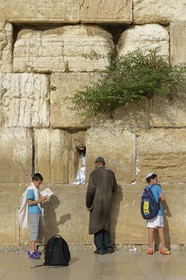Israel, Jerusalem, holy city, the old town listed as World Heritage by UNESCO, the Western Wall part of the retaining walls of the Temple Mount built by Herod the Great