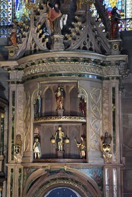 France, Bas Rhin, Strasbourg, old town listed as World Heritage by UNESCO, Notre Dame Cathedral, south transept, the astronomical clock