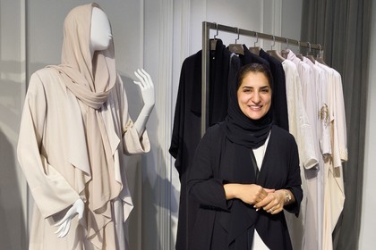 Sultanate of Oman, Muscat, Al-Athaiba district, haute couture boutique of Amal Al-Raisi, founder and fashion designer Amal Al-Raisi
