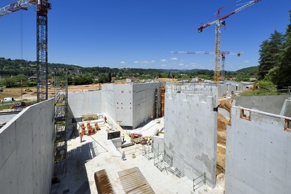 France, Dordogne (24), Montignac, chantier du futur Centre International de l'Art pariétal de Montignac-Lascaux (Lascaux 4)