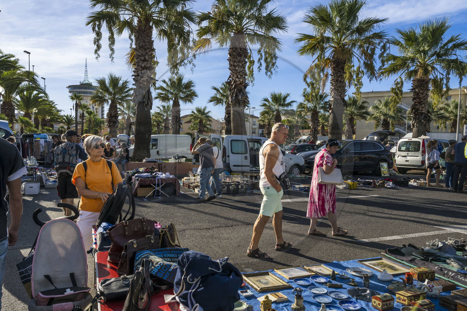 France, Hérault (34), Palavas-Les-Flots, marché aux puces et brocante du samedi matin