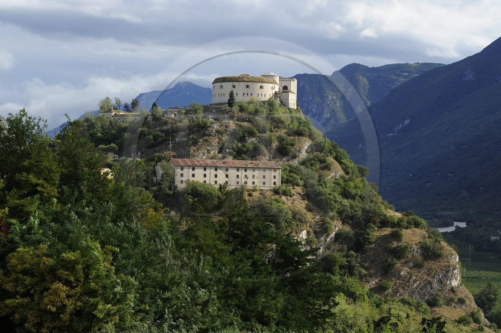 Italie, province de Vérone, Rivoli Veronese, le fort autrichien (1850) construit sur le site de la bataille napoleonienne de Rivoli