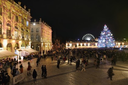 France, Meurthe-et-Moselle, Nancy, place Stanislas (former Place Royale) during the feast of Saint-Nicolas, listed as World Heritage by UNESCO