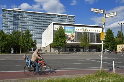 Germany, Berlin, Karl-Marx Allee is the largest artery of the country leading from Alexanderplatz to Frankfurter Tor and the communist regime annually paraded his army there, the film theater Kino International